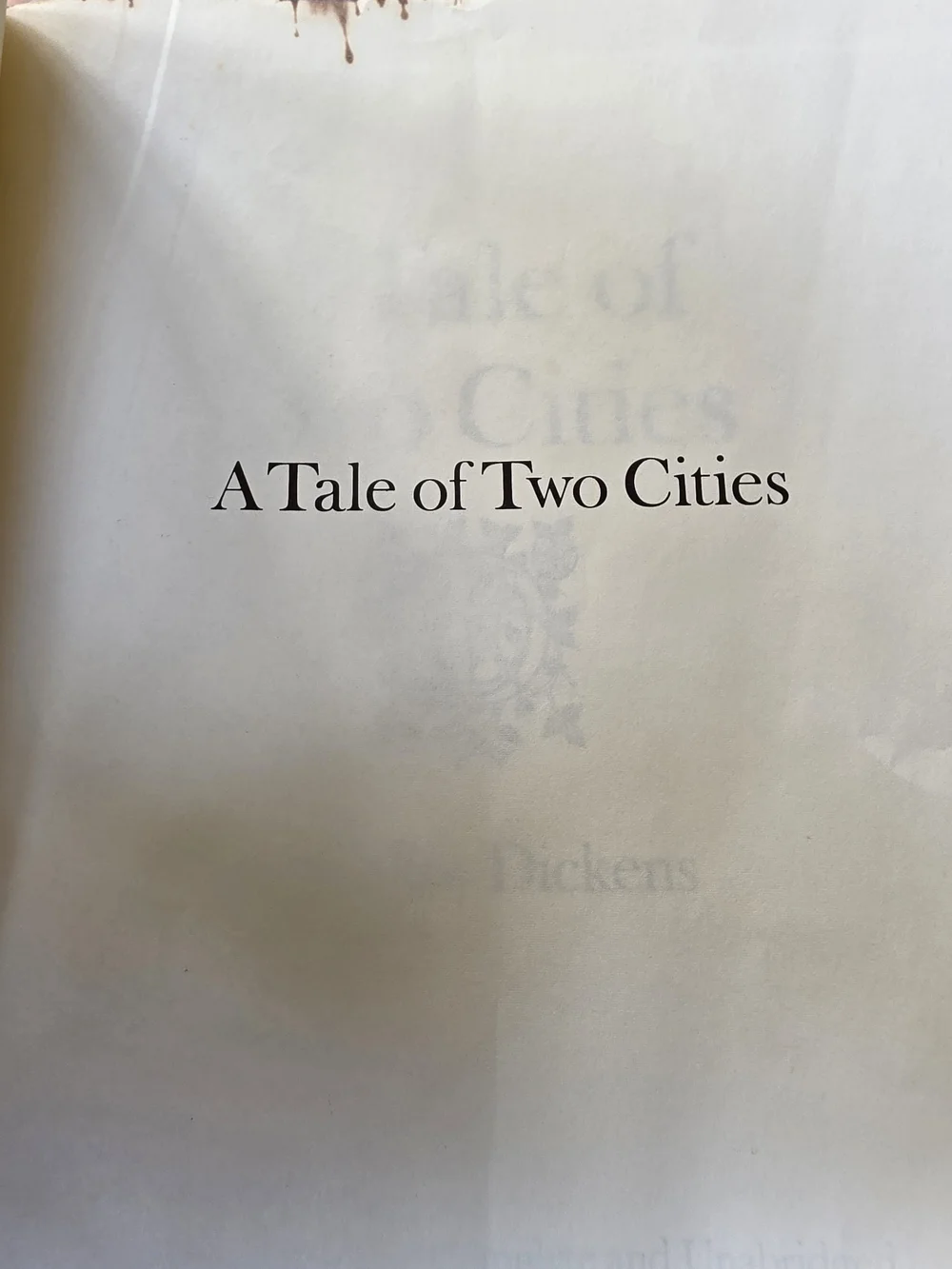 Charles Dickens A Tale of Two Cities - Green Hardcover Large Print